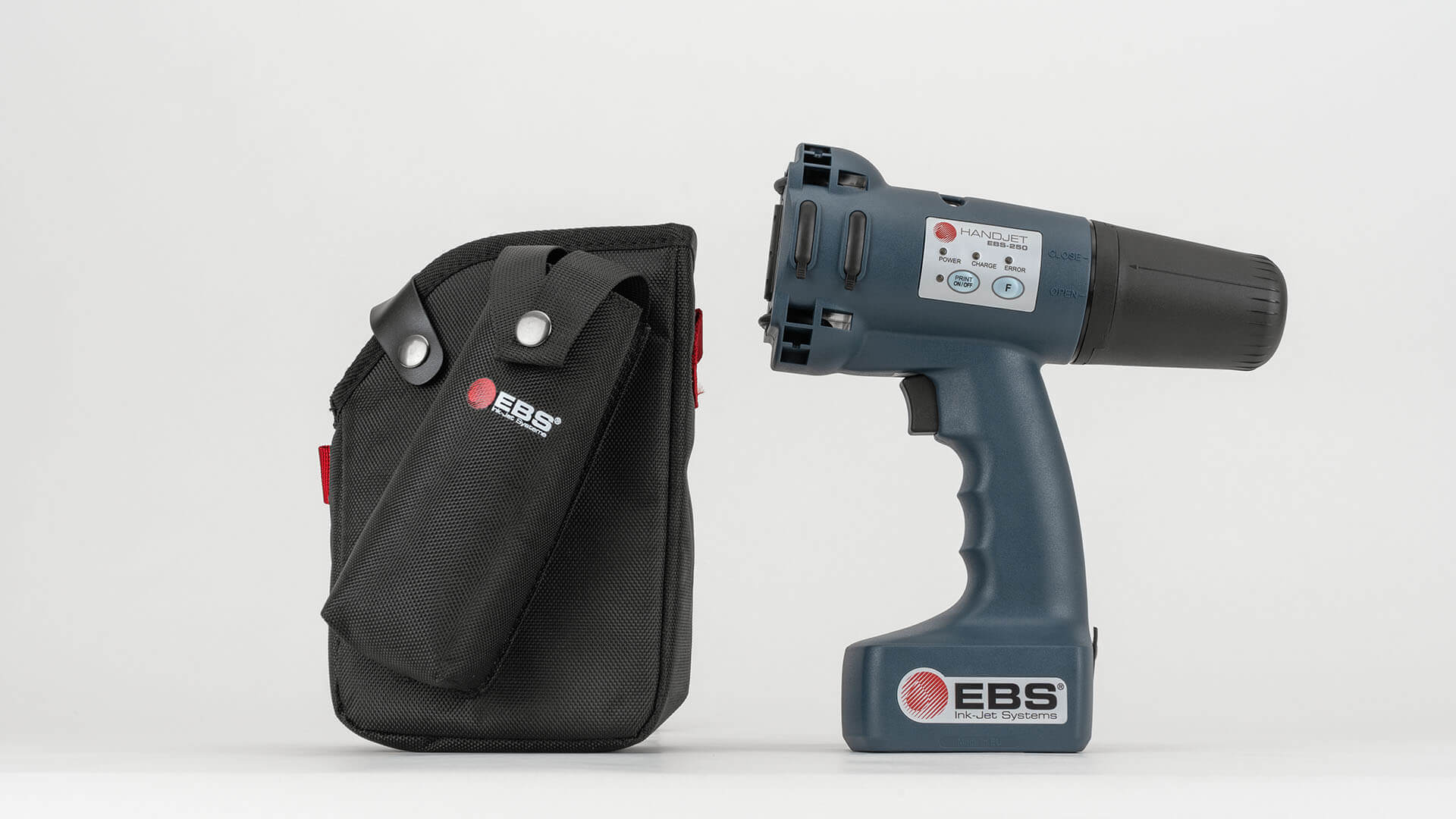 Kabura z pasem na biodro dla drukarek Handjet - EBS Ink-Jet Systems Poland Sp. z o.o. Kabura z pasem na biodro dla drukarek Handjet - Rolki EBS-260 EBS 260 przemyslowa drukarka reczna akcesorium kabura dsc00040