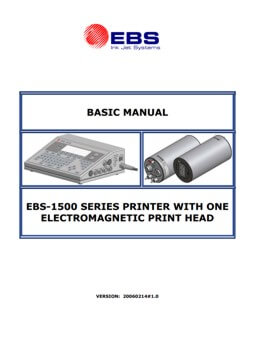 Biblioteka - biblioteka Basic manual EBS 1500 with one electromagnetic print head 20060214v1 0EN miniature