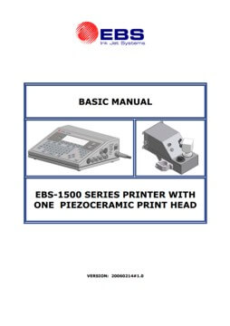 Biblioteka - biblioteka Basic manual EBS 1500 with one piezoceramic print head 20060214v1 0EN miniature