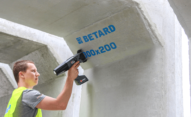 Znakowanie betonu i prefabrykatów betonowych - EBS Ink-Jet Systems Poland Sp. z o.o. Znakowanie betonu i prefabrykatów betonowych - Handjet EBS 260 znakowanie prefabrykatow betonowych 2